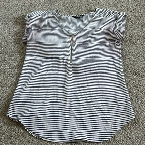 Express Women's White and Black Blouse